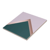 Rose Gold aquamarine und lila geometrische Gestalt Fliese (Seite)