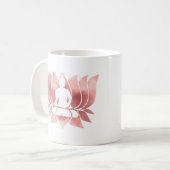 Rose Gold Aquarell Textur Buddha Meditation Zen Kaffeetasse (Vorderseite Links)