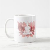 Rose Gold Aquarell Textur Buddha Meditation Zen Kaffeetasse (Links)