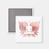 Rose Gold Aquarell Textur Buddha Meditation Zen Magnet (Vorderseite/Rückseite)