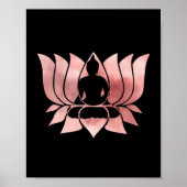 Rose Gold Aquarell Textur Buddha Meditation Zen Poster (Vorne)