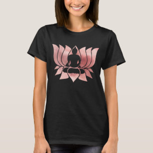 Rose Gold Aquarell Textur Buddha Meditation Zen T-Shirt