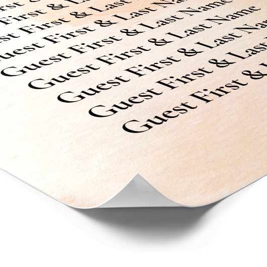 Rose Gold Aquarellfarbe Rosa Hochzeitsstimmung Tis Poster (Ecke)