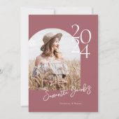 Rose Gold Arch Moderner Minimalistischer Foto Absc Einladung (Vorderseite)