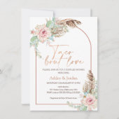 Rose Gold Arch Taco 'bout Liebe Boho Paare Dusche Einladung (Vorderseite)