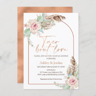 Rose Gold Arch Taco 'bout Liebe Boho Paare Dusche Einladung