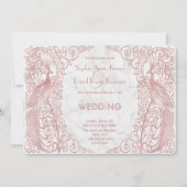 Rose Gold Art Déco Einladung (Vorderseite)