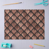 Rose Gold Art Deco Fans auf der Black Decoupage Seidenpapier (Basteln)
