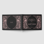 Rose Gold Art Deco Gästebuch (Voll)