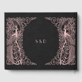 Rose Gold Art Deco Gästebuch (Rückseite)