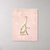 Rose Gold Art Deco Greyhound Stretched Canvas Leinwanddruck (Vorderseite)