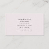 Rose Gold Art Deco Moderne Visitenkarte (Rückseite)