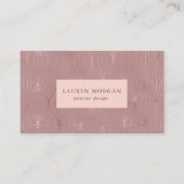 Rose Gold Art Deco Moderne Visitenkarte (Vorderseite)