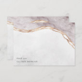 Rose Gold Art Deco Moderne Visitenkarte Dankeskarte (Vorne/Hinten)