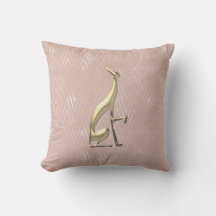 Rose Gold Art Deco Rosa Dekoratives Kissen