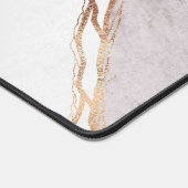 Rose Gold Art Deko Moderne Monogramm Schreibtischunterlage (Ecke)