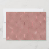 Rose gold art Deko monogram Stationierungskarte Mitteilungskarte (Rückseite)