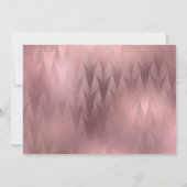 Rose gold art Deko monogram Stationierungskarte Mitteilungskarte (Rückseite)