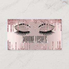 Rose Gold Artist Blush Makeup Lashes Glitzer Tropf Visitenkarte