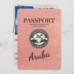 Rose Gold Aruba Pass Save the Date
