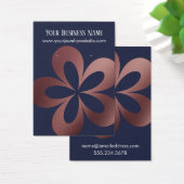 Rose Gold auf Navy Blume 1 Earring Holder Display (Schreibtisch)