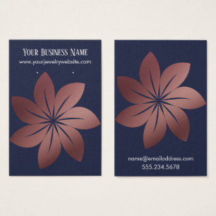 Rose Gold auf Navy Blume 5 Earring Holder Display