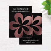 Rose Gold auf Schwarz-Blume-1-Earring-Display (Schreibtisch)