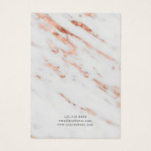 Rose Gold auf weißer Marmorwurfkarte (Rückseite)