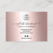 Rose Gold aus Metallic Visitenkarte (Rückseite)