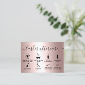 Rose Gold aus Metallic Visitenkarte (Stehend Vorderseite)