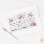 Rose Gold aus weißem Marmor mit Kreditkarte Rechteckiger Aufkleber (Umschlag)