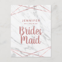 Rose Gold aus weißem Marmor wird meine Bridesmaid 