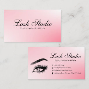 Rose Gold Ausgeklügelte Glittered Beauty Lash Visitenkarte