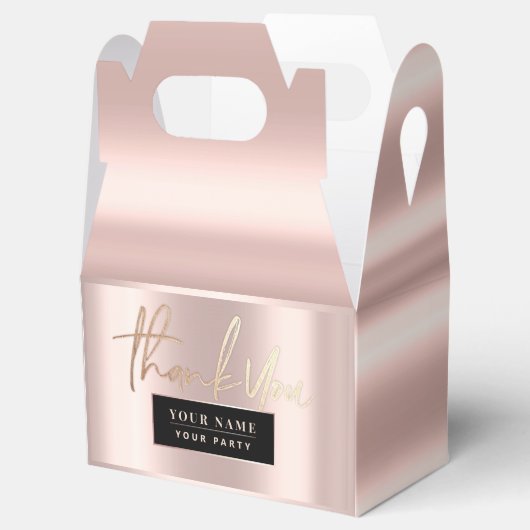 Rose Gold Ausgereifte Gefälligkeitsboxen Geschenkschachtel (Geöffnet)