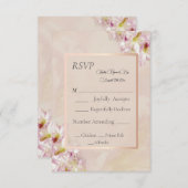 Rose Gold Azalea Wedding RSVP Karte (Vorne/Hinten)