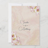 Rose Gold Azalea Wedding Save The Date (Rückseite)