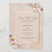 Rose Gold Azalea Wedding Save The Date (Vorne/Hinten)