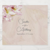 Rose Gold Azalea Wedding Schaumweinetikett (Einzelnes Label)