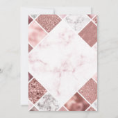 Rose Gold Baby Dusche Einladung (Rückseite)