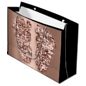 Rose Gold Baby Dusche Feet Boy Girl Gefallen Große Geschenktüte (Vorderseite Schrägansicht)