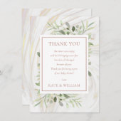 Rose Gold Baby Duwer Gedicht Spring Verlasse Grünf Dankeskarte (Vorne/Hinten)