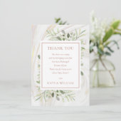 Rose Gold Baby Duwer Gedicht Spring Verlasse Grünf Dankeskarte (Stehend Vorderseite)