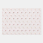 Rose Gold Baby Feet Babydusche Geschenkpapier Set (Vorderseite 3)