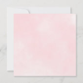 Rose Gold Baby Girl Dusche | Grünflächen Einladung (Rückseite)