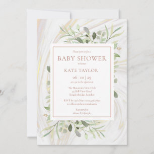 Rose Gold Baby Girl Shower Sprinkle Einladung