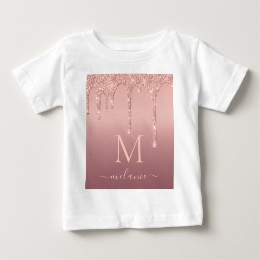 Rose Gold Baby T - Shirt mit einem benutzerdefinie (Vorderseite)