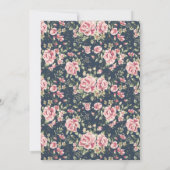 Rose Gold Babydusche Einladung (Rückseite)