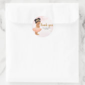 Rose Gold Babyprinzessin Klassischer Rundaufkleber Runder Aufkleber (Tasche)