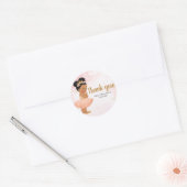 Rose Gold Babyprinzessin Klassischer Rundaufkleber Runder Aufkleber (Umschlag)
