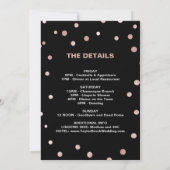 Rose Gold Bachelorette Wochenende mit Ausflug Einladung (Rückseite)